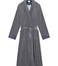 LE CHAT Kruislingse badjas van fluweel ESSENTIEL H67A gray New