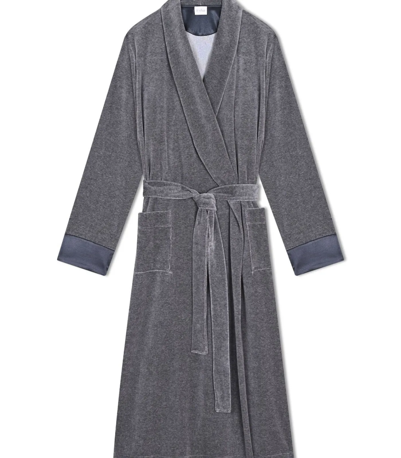 LE CHAT Kruislingse badjas van fluweel ESSENTIEL H67A gray New
