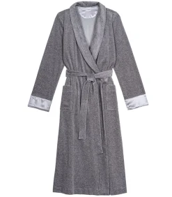 LE CHAT Kruislingse badjas van fluweel ESSENTIEL H67A gray New