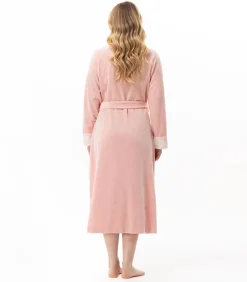 LE CHAT Kruislingse badjas van fluweel ESSENTIEL H67A pink Sale