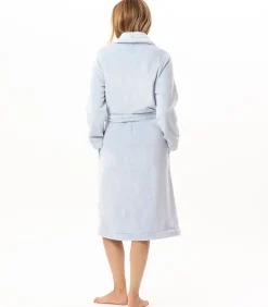 LE CHAT Kruislingse badjas van flanellen pluche ESSENTIEL H61B blue Clearance