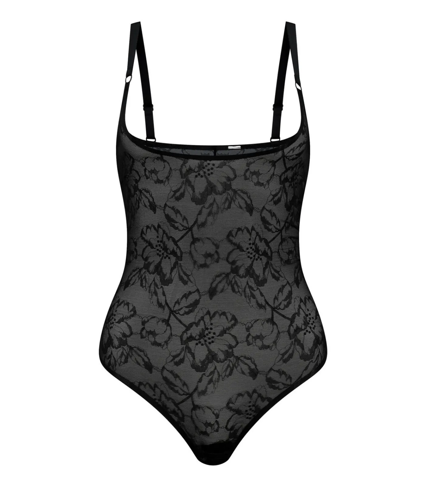 Bye Bra Lacy Bodysuit Met Open Buste | Zwart M black Discount