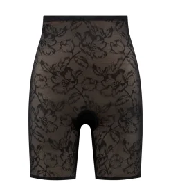 Bye Bra Lacy Short Met Hoge Taille | Zwart S black