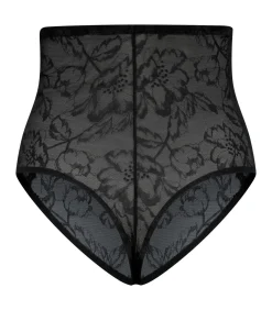 Bye Bra Lacy String Met Hoge Taille | Zwart S black New