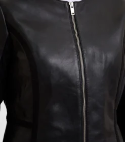 Rino&Pelle Lamsleren jas met jersey punti Zwart 48 black Outlet