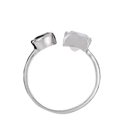 MES BIJOUX Léane ring bezet met maansteen & zwarte onyx silver Discount