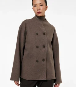 Koton Lang Bruin Dubbellaags Blazer met Knoopsluiting brown Sale