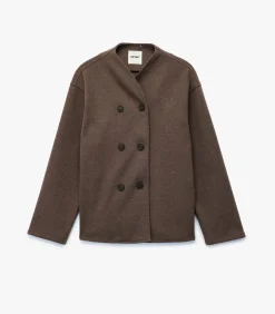 Koton Lang Bruin Dubbellaags Blazer met Knoopsluiting brown Sale