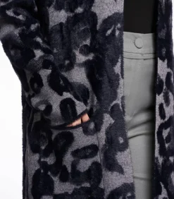 Rino&Pelle Lang vest grijs zwart leo XS gray/black New