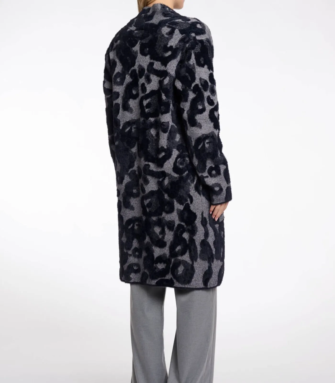 Rino&Pelle Lang vest grijs zwart leo XS gray/black New