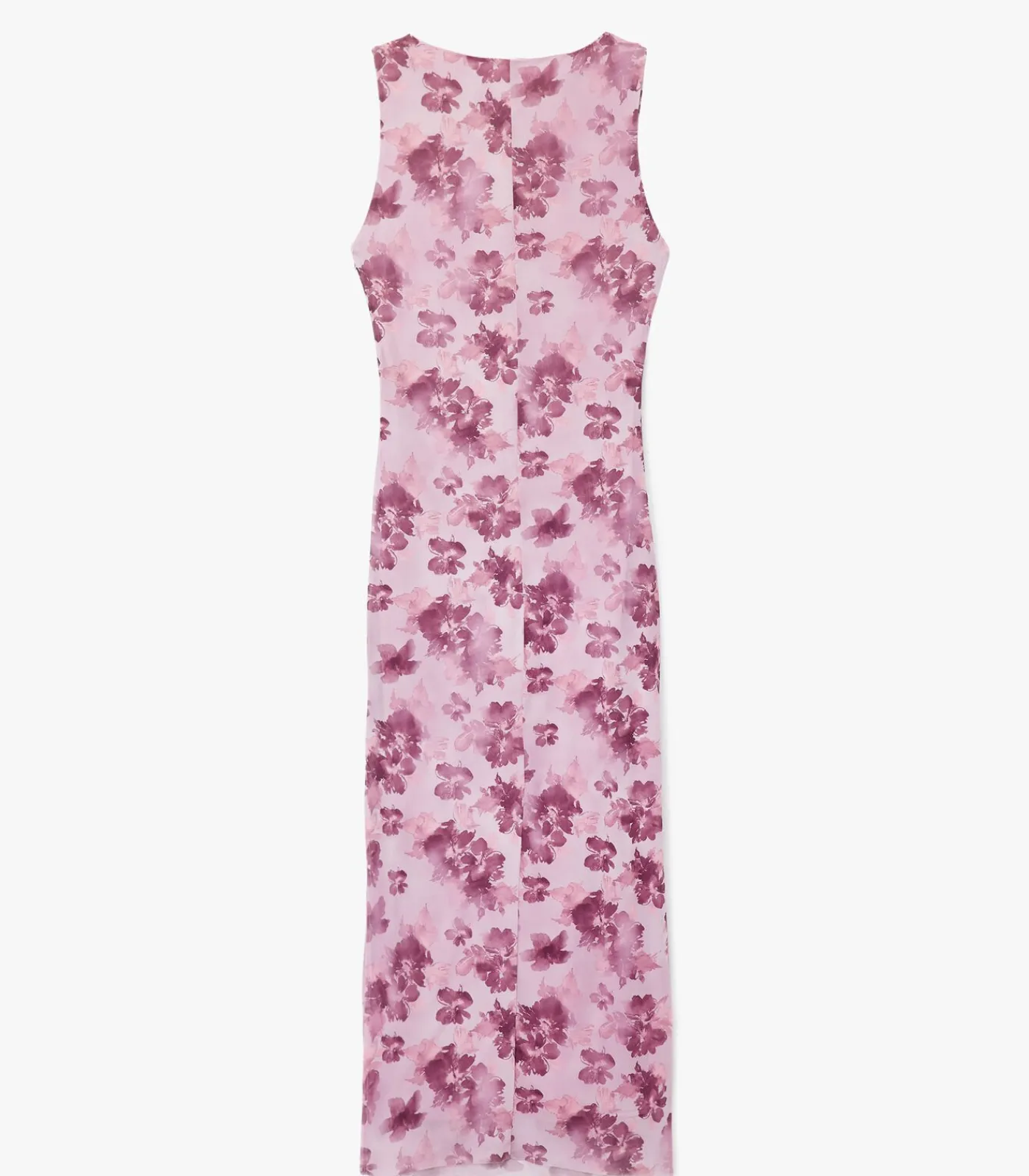Koton Lange Bloemenjurk met Ronde Hals pink Outlet