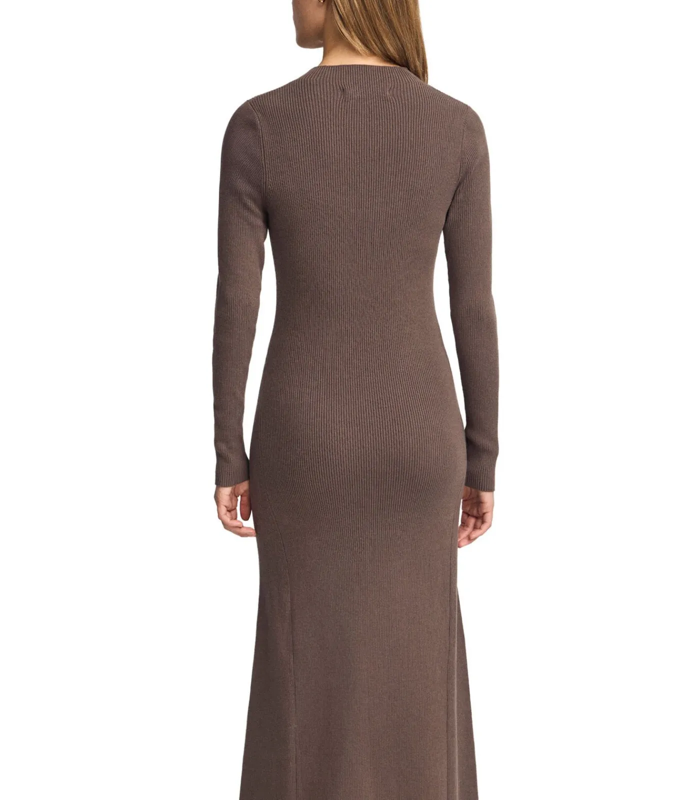 Polo Club Lange bruine jurk Perkins-kraag en -logo brown Best