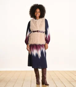 La Fée Maraboutée Lange jurk blauw en pruim tie & dye print multicolor Sale