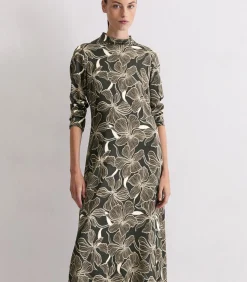 Marc O'Polo Lange jurk in de vorm van darkGrey Hot