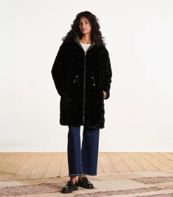 La Fée Maraboutée Lange kaki omkeerbare donsjas met capuchon khaki Best