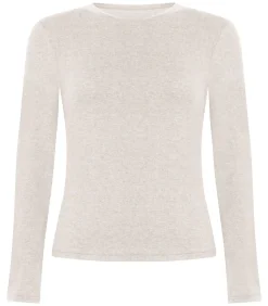 Hunkemöller Lange mouwen shirt van zachte katoen beige Online