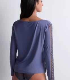 Aubade Lange mouwenshirt Sweet Obsession blue Outlet