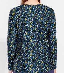 La Fiancée Lange mouwenshirt TAIKO petrolBlue Best
