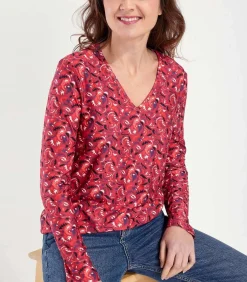 La Fiancée Lange mouwenshirt TAIKO lightRed Best