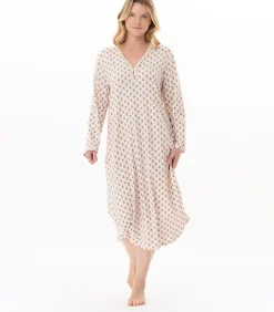 LE CHAT Lange nachthemd van modal katoen TEA TIME 111 multicolor Clearance