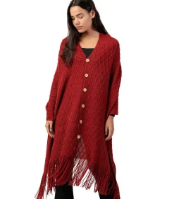 ADMAS Lange poncho Punto red