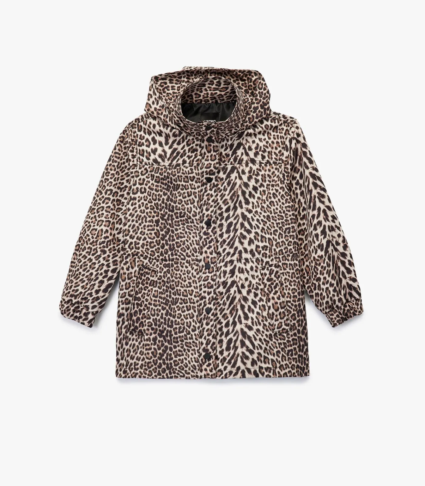 Koton Lange Regenjas Luipaardprint Met Capuchon beige Hot