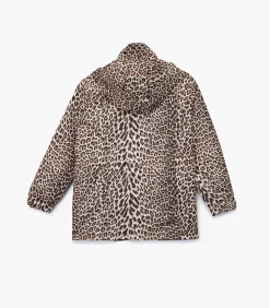 Koton Lange Regenjas Luipaardprint Met Capuchon beige Hot