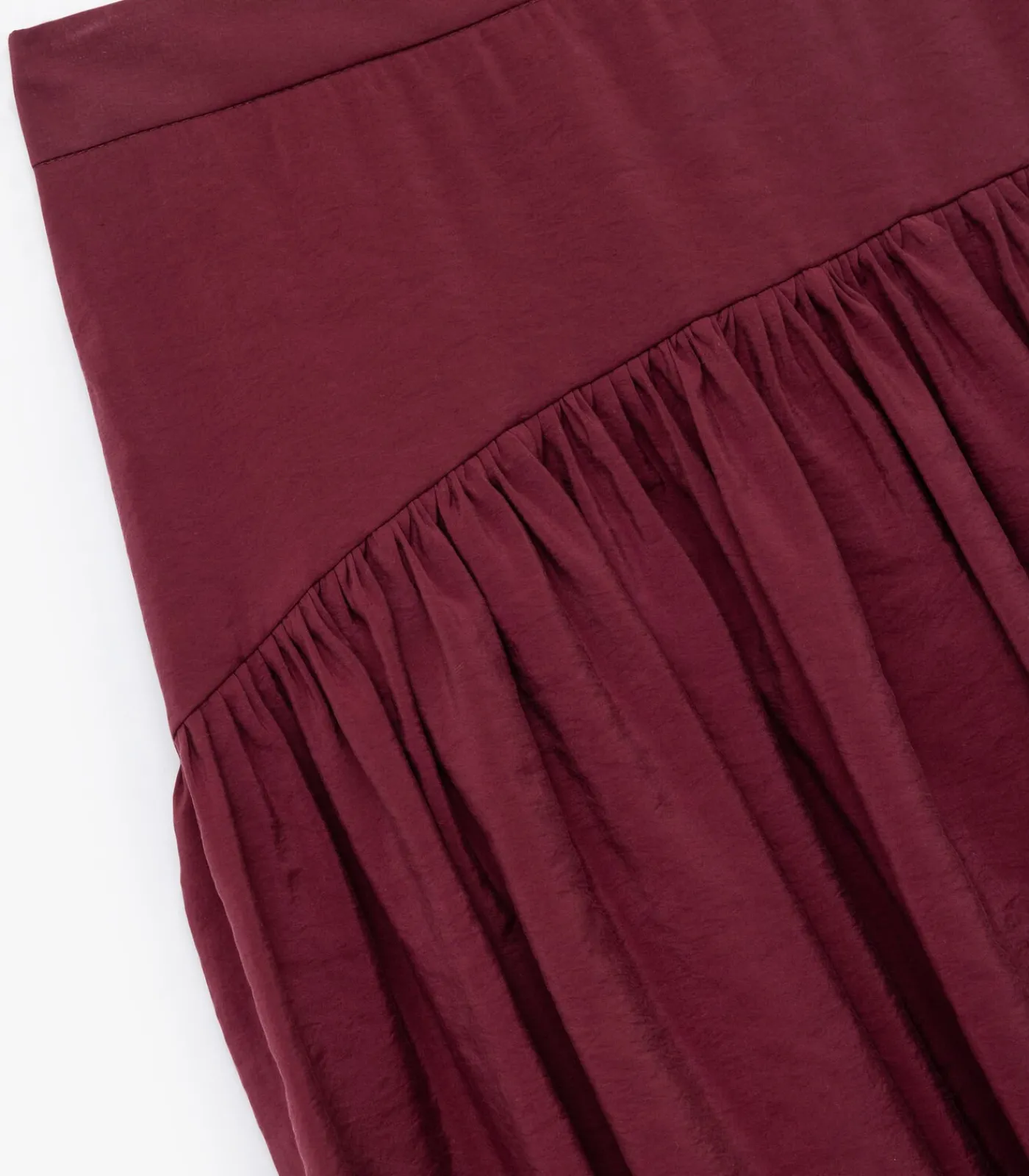 Koton Lange Rok Kloof Modal Plooiend bordeaux Best