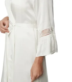 SELMARK Lange satijnen negligé AGATHA WEDDING white New