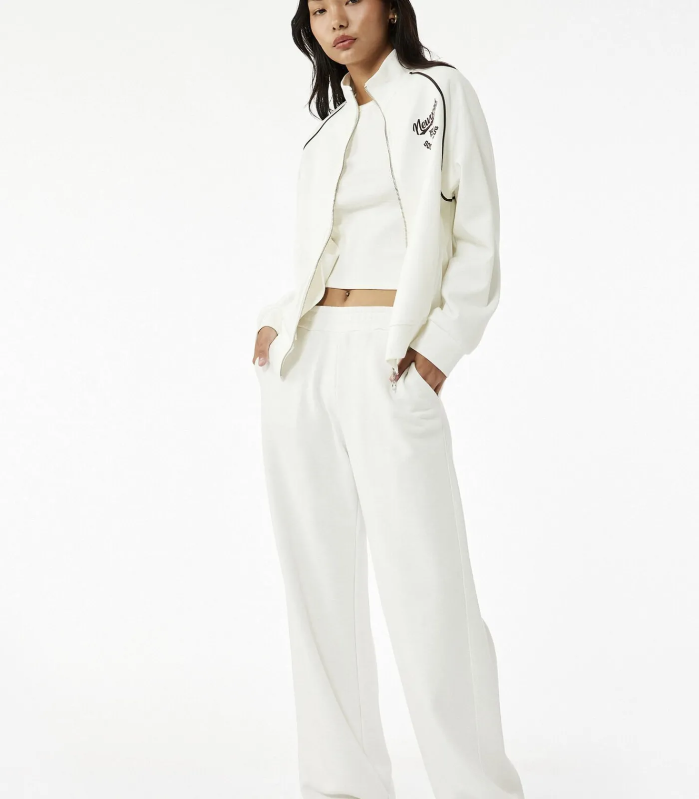 Koton Lange Sweatshirt Elastische Band white Hot