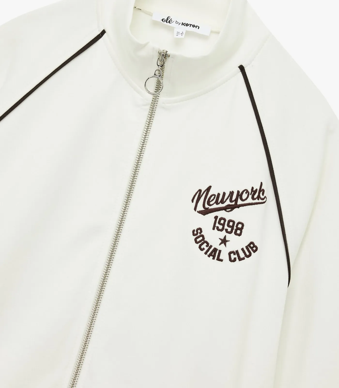 Koton Lange Sweatshirt Elastische Band white Hot