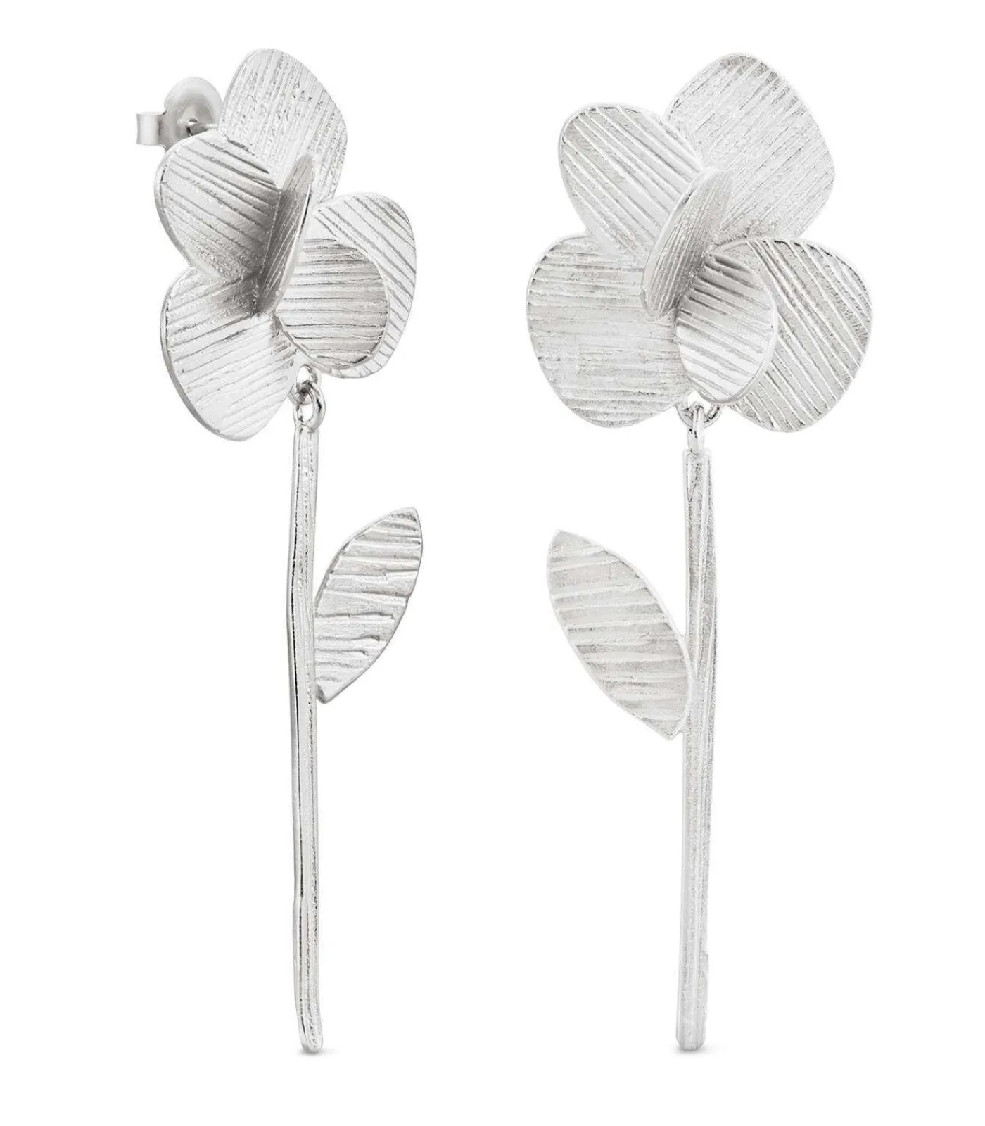 Joidart Lange zilveren oorbellen Pampalonia silver Outlet