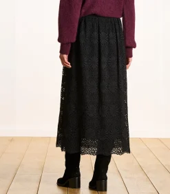 La Fée Maraboutée Lange zwarte kanten rok black Online