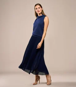 Mart Visser Lara Plisse Rok Navy navyBlue Clearance