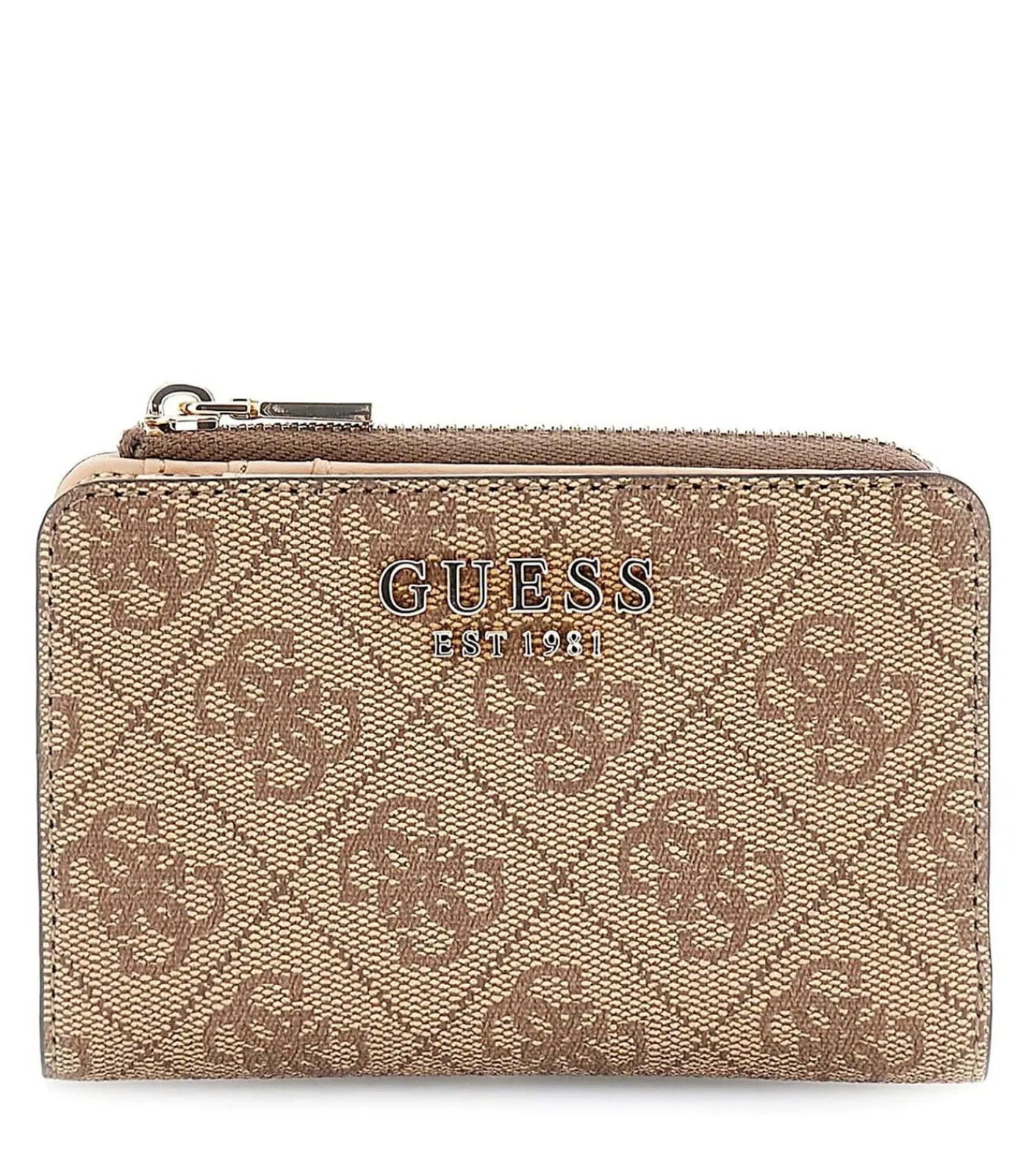 GUESS Laurel Ii Slg Zip Arnd Crd Cse beige New