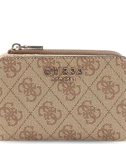 GUESS Laurel Ii Slg Zip Arnd Crd Cse beige New