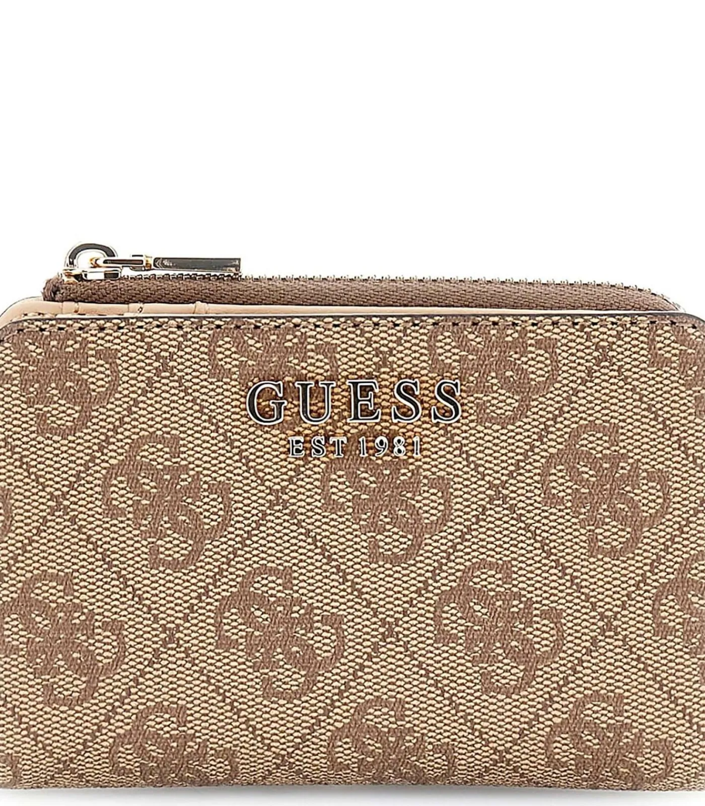 GUESS Laurel Ii Slg Zip Arnd Crd Cse beige New
