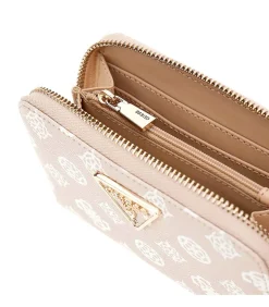 GUESS Laurel Slg Medium Zip Around beige Clearance