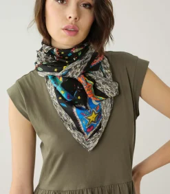 Deeluxe LAVINIA - Sjaal met geometrisch patroon black Discount