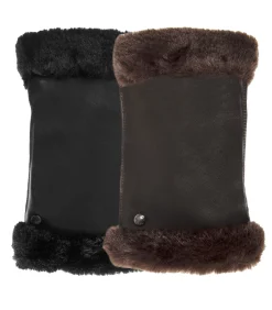 ISOTONER Lederen dameswanten Zwart black Hot