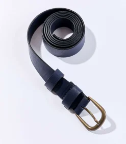 La Fiancée Leren ceintuur met metalen gesp MAZ navyBlue Best