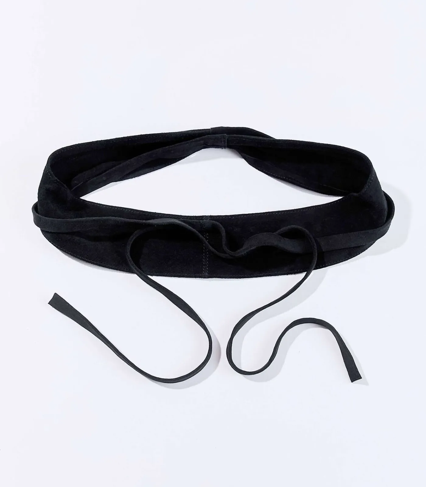 La Fiancée Leren ceintuur om te knopen JAPA black New