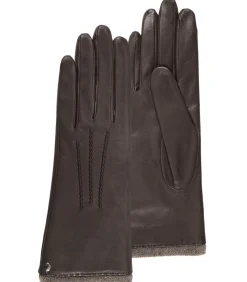 ISOTONER Leren Dameshandschoenen - kasjmier voering brown Outlet