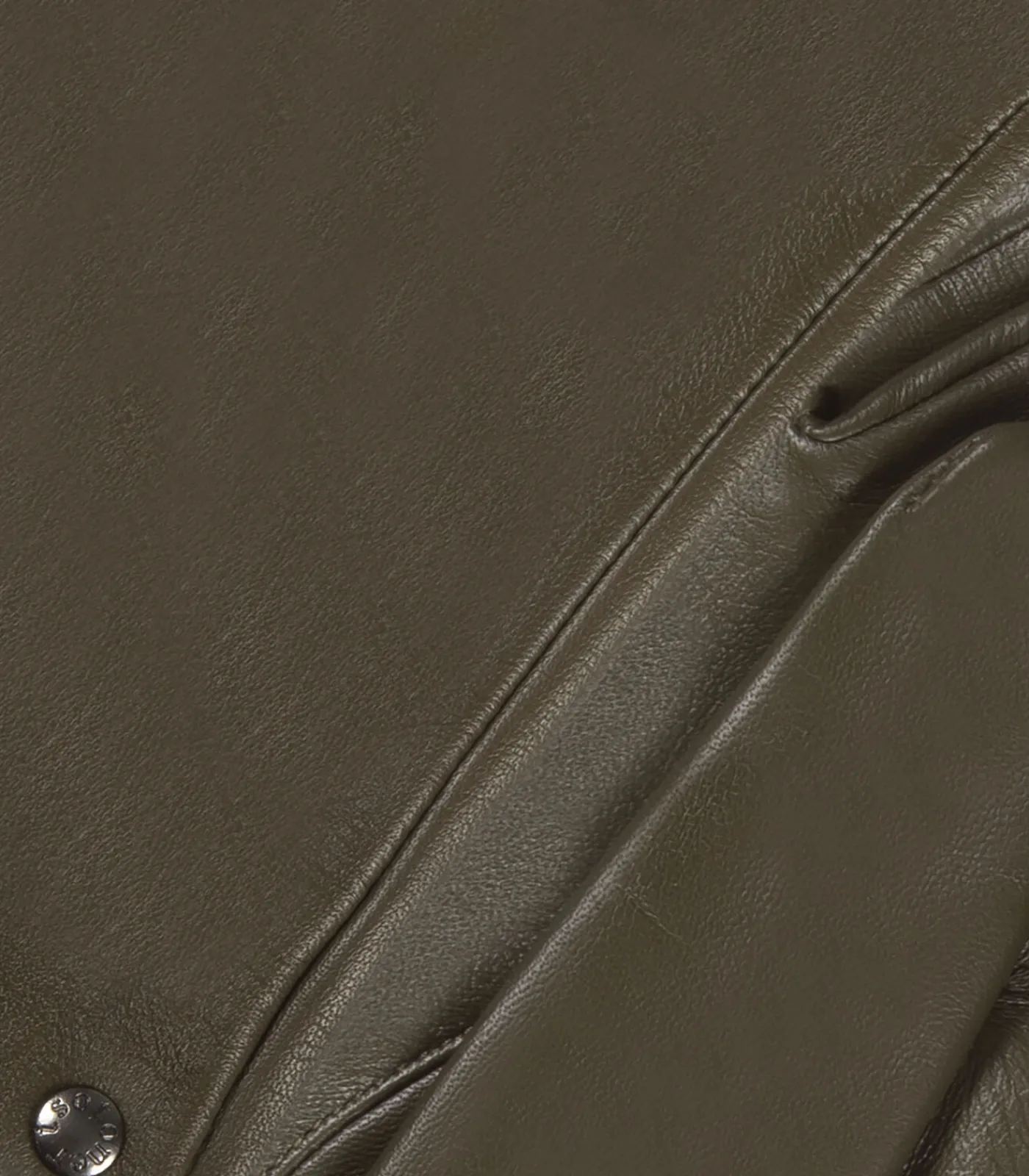 ISOTONER Leren dameshandschoenen met zijden voering Olive oliveGreen Hot