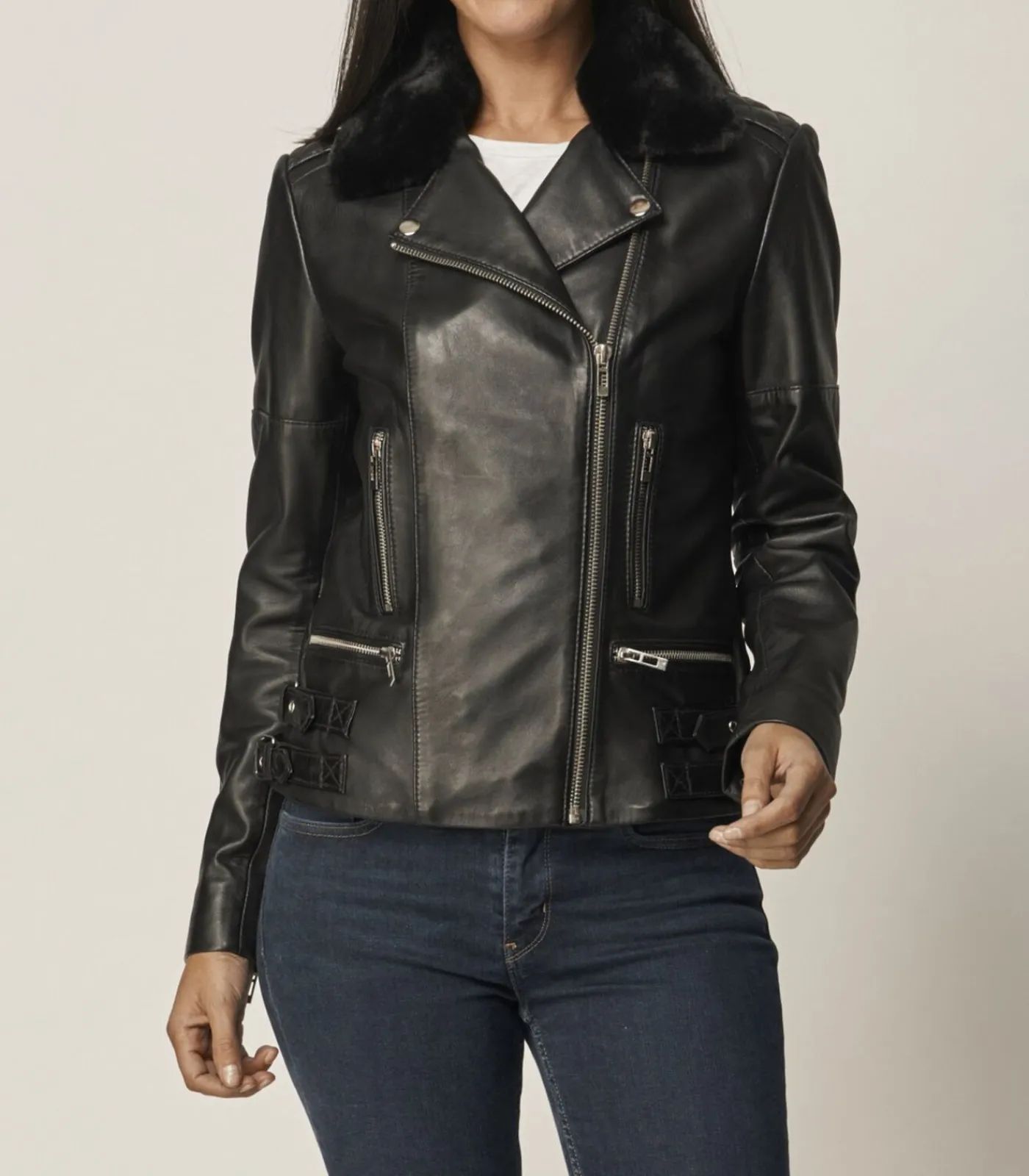 Le Temps des Cerises Leren Jas LILOU black Online