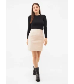 Bolongaro Trevor Leren Rok “MIDI” white Online