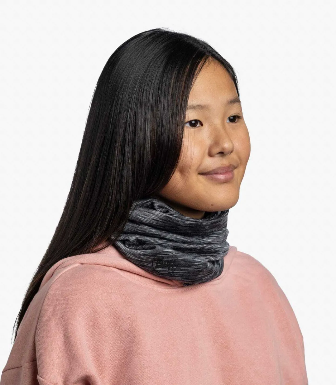 BUFF Lichtgewicht gestreepte choker van merinowol voor me... black Outlet