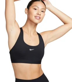 Nike LIGHT SUPPORT - Sport Bh - Zwart black Sale