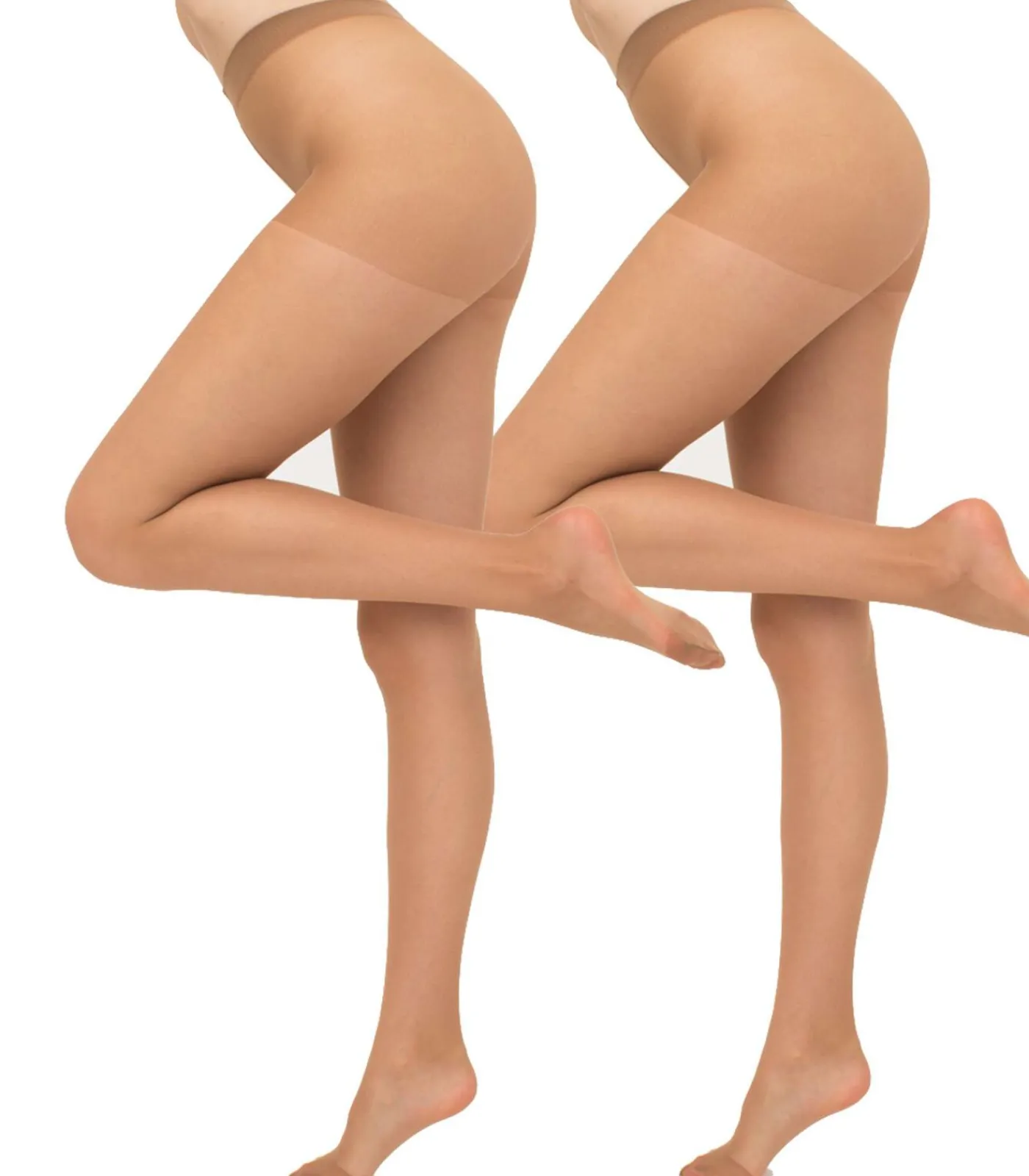 Giulia Like klassieke 40den panty comfortabel broekje - (multipack) - Karamel - M lightBrown