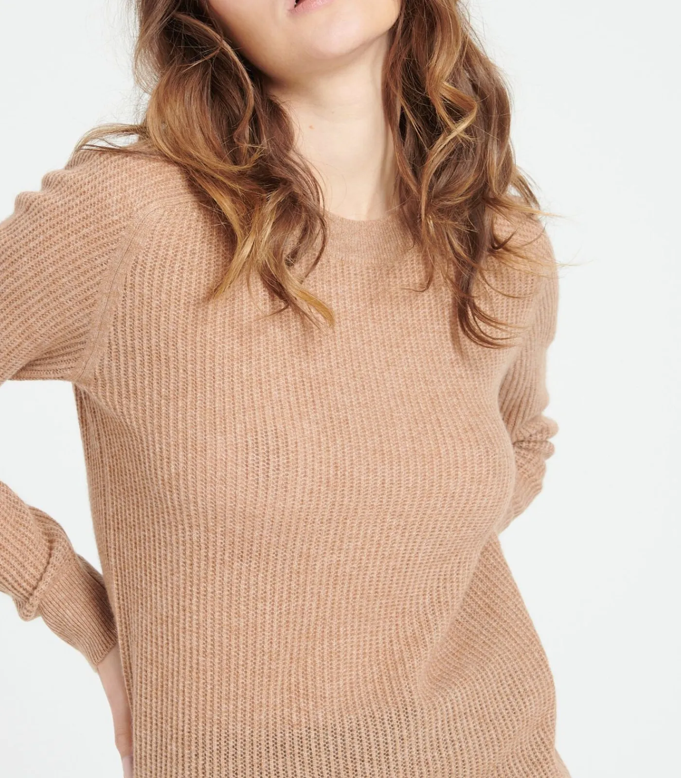 Studio Cashmere8 LILLY 23 Trui met ronde hals - 100% kasjmier camel Online